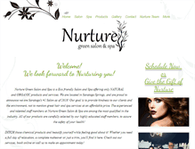 Tablet Screenshot of nurturegreensalonandspa.com